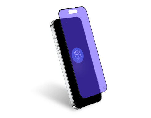 Protector de pantalla anti luz azul 2.5D iPhone 15 Plus - Force Glass garantía de por vida