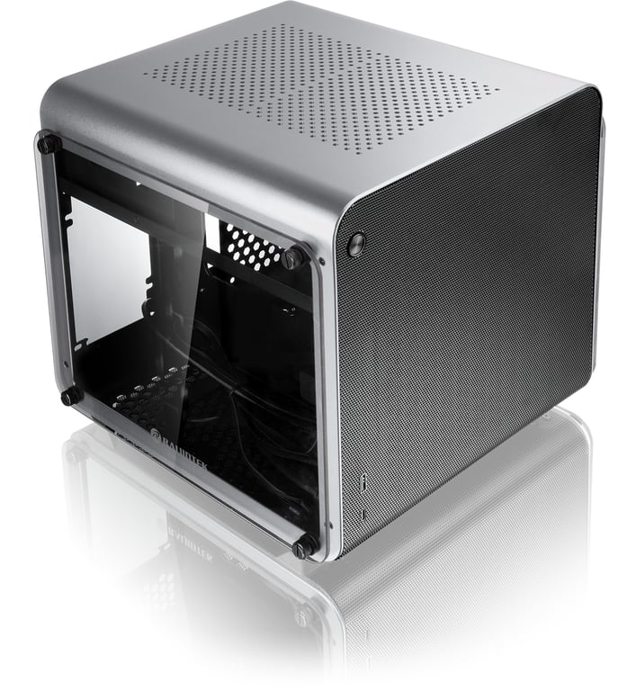 Raijintek METIS EVO TG Mini ITX Gehäuse Tempered Glass rot - vue 5
