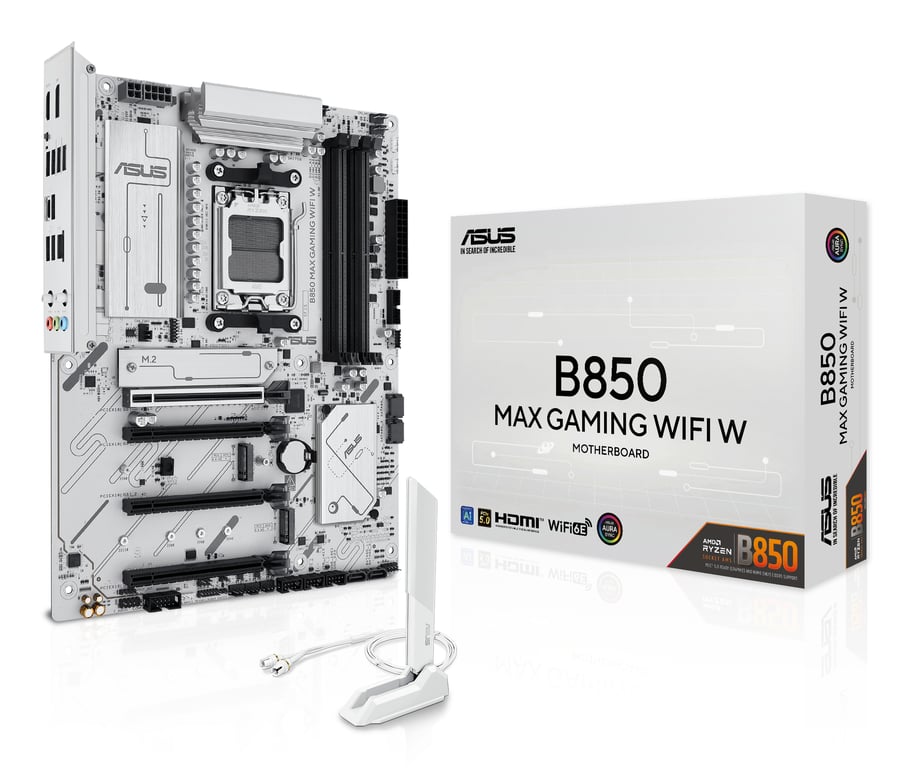 ASUS B850 MAX GAMING WIFI W AMD B850 Emplacement AM5 ATX - Neuf