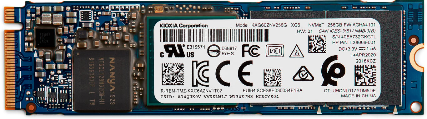 HP  1D0H6AA Disque SSD M.2 256 Go PCI Express 3.0 TLC NVMe