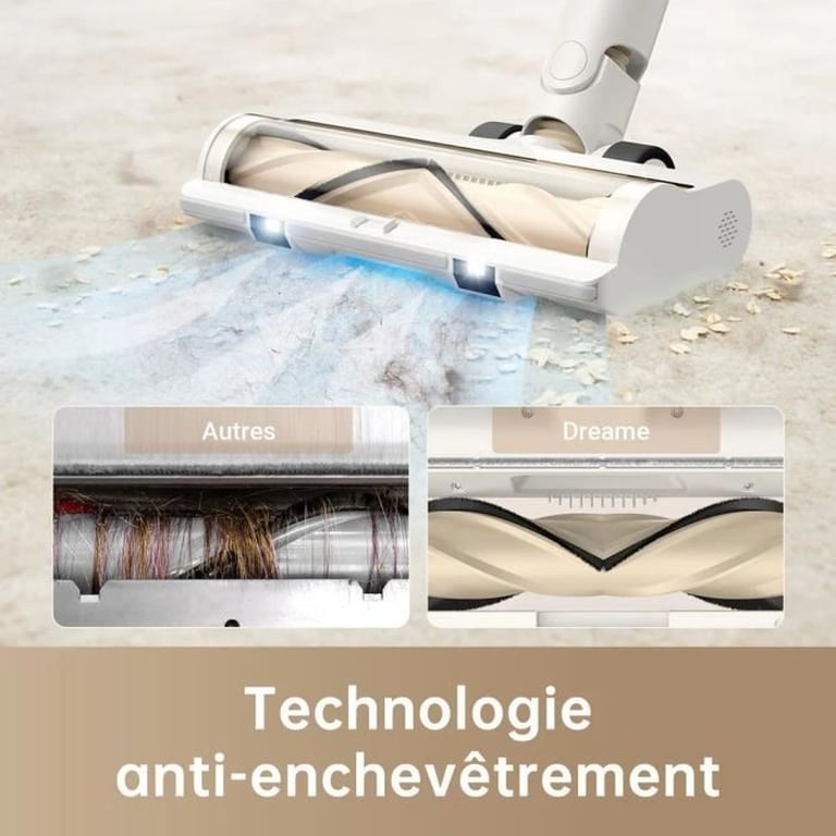 DREAME R10 Aspirateur Balai sans Fil Puissance 120AW Autonomie 60 Min Filtration avancée Brosse Surfaces - vue 2