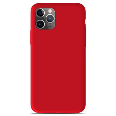 Coque silicone unie Mat Rouge compatible Apple iPhone 11 Pro