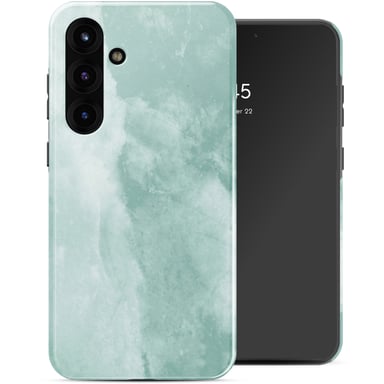Selencia Coque arrière Vivid pour Samsung Galaxy S25 Plus - Marble Grayed Jade