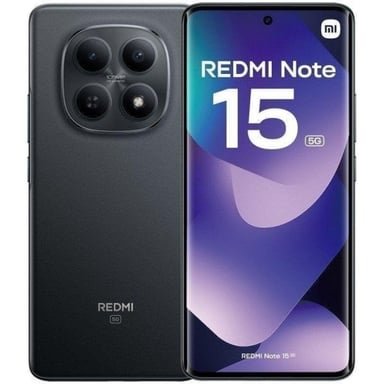 Xiaomi Redmi Note 15 5G 512 GB Negro - Pantalla AMOLED 6,77'', Cámara 108 MP, Snapdragon 6 Gen 3, Batería 5520 mAh, IP65