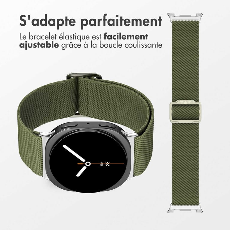 Bracelet Samsung Galaxy Watch 8 46mm Nylon élastique - vue 8