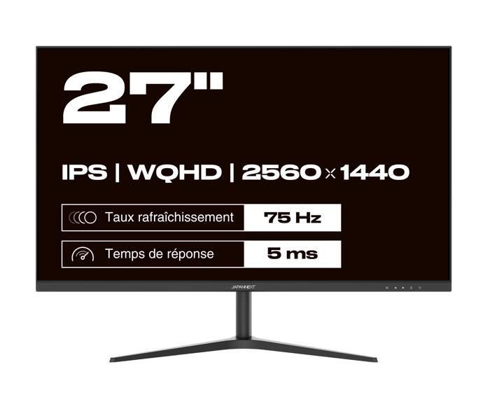 Écran PC JAPANNEXT 27 WQHD IPS 75Hz USB C - vue 3