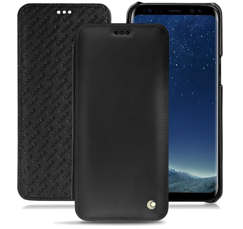 Housse cuir Samsung Galaxy S8+ - Rabat horizontalNoir
