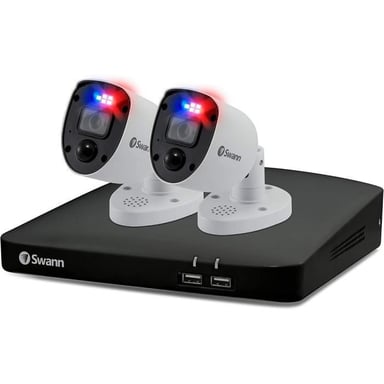 SWANN Sistema de seguridad DVR + 2 cámaras 4K