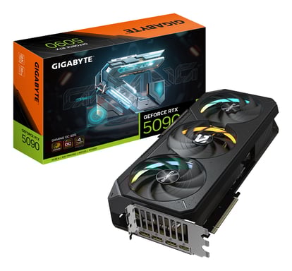 GIGABYTE GeForce RTX 5090 GAMING OC 32G Tarjeta Gráfica - 32GB GDDR7, 512 bits, PCI-E 5.0, 2550MHz Core Clock, 3 x DP 2.1a, 1 x HDMI 2.1b, NVIDIA DLSS 4, GV-N5090GAMING OC-32GD