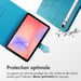 imoshion Coque tablette pour Samsung Galaxy Tab S9 11.0 pouces / S10 Lite / S10 FE / S9 FE 10.9 pouces - Turquoise