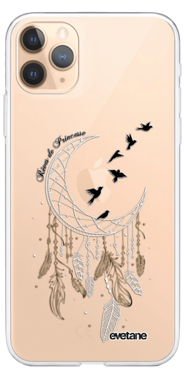 Evetane Coque Apple iPhone 11 Pro 360 intégrale transparente Motif Rêves de princesse Tendance