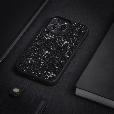 Custodia Bling Strass per Apple iPhone 14 Pro, nero notte