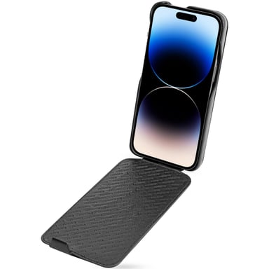 Housse cuir Apple iPhone 15 Pro Max -  - Bleu - Cuir saffiano