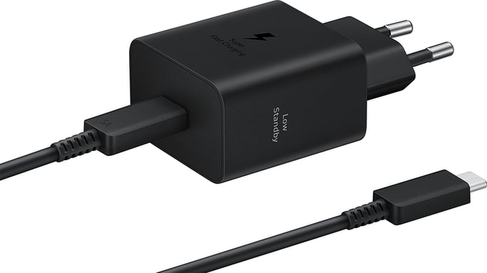 Kit Chargeur USB C 45W + Câble USB C / USB C 1.8m Noir Samsung