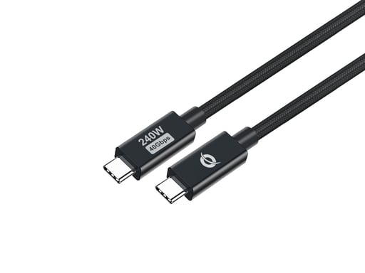 Conceptronic ETTA04B12 cable USB USB4 Gen 3x2 1,2 m USB C Negro