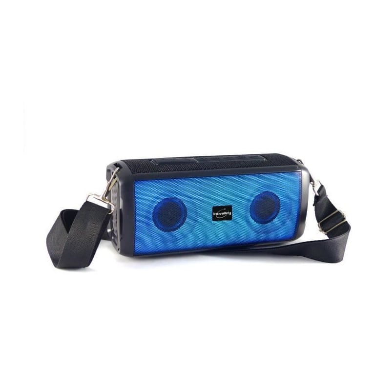 Enceinte lumineuse bluetooth INOVALLEY HP345 B LEDs Bluetooth V5.3 Micro TWS FM USB 2.0 micro SD AUX IN - vue 3