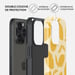 Burga Funda para iPhone 15 Pro Tough A prueba de golpes Modelo Lemon Tart Amarillo