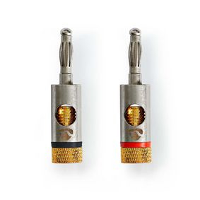 Nedis CATB26900GD connecteur de fils Banana Or, Argent - Neuf