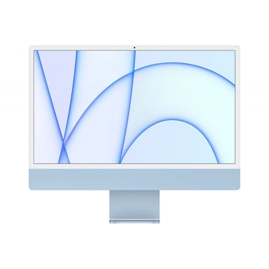 iMac 24'' - Puce Apple M1 - RAM 8Go - Stockage 256Go - CPU 8 cœurs GPU 7 cœurs Clavier Pavé Numérique Touch ID - Bleu