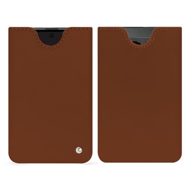 Pochette cuir Google Pixel Fold - Pochette - Marron - Cuir lisse