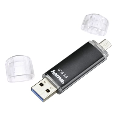 Hama Laeta Twin USB flash drive 256 GB USB Type-A / Micro-USB 3.2 Gen 1 (3.1 Gen 1) Nero
