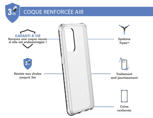 FORCE CASE FCAIRFINDX3LT coque de protection pour téléphones portables Transparent Oppo Find X3 Lite