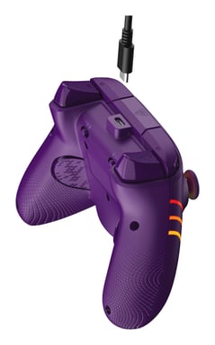 Controlador Turtle Beach Afterglow Wave Violeta Controlador de juego RGB con cable - Licencia para Xbox Series XS, Xbox One y Windows - Botones programables, gatillos con efecto Hall, controles de audio