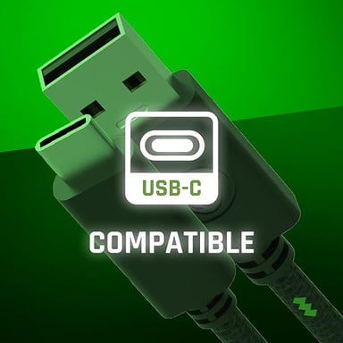 Snakebyte SB916281 cable USB USB 2.0 5 m USB C USB A Negro, Verde