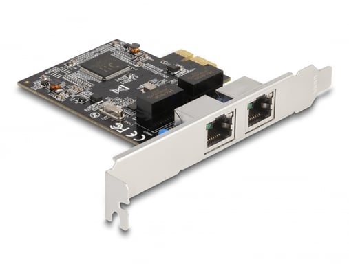 Scheda LAN Gigabit PCI Express x1 - 2 x RJ45 di DeLOCK