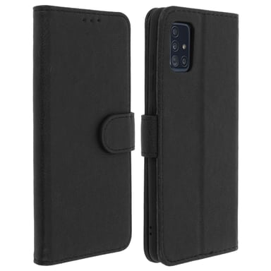 Funda Samsung Galaxy A51 Libro Billetera F. Soporte – Negro