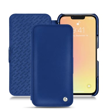 Housse cuir Apple iPhone 13 - Rabat horizontal - Bleu - Cuir lisse