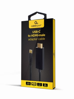 Gembird A-CM-HDMIM-02 câble HDMI 2 m HDMI Type C (Mini) Noir