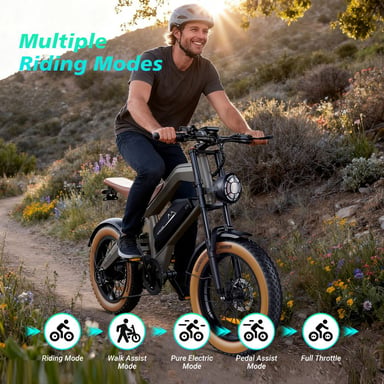 Vélo tout-terrain électrique M20 20 pouces avec batterie 48 V 18,2 Ah