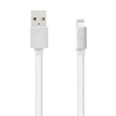 Cable Lightning Apple Charge Speed 2.4A Charge/Sync MFi Certified (1M), blanco brillante