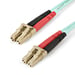 StarTech.com Cavo in fibra ottica multimodale da LC/UPC a LC/UPC OM4 da 1 m, Zipcord 50/125µm LOMMF/VCSEL, reti 100G, bassa perdita di inserzione, cavo patch in fibra LSZH