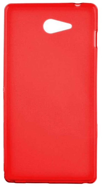 Coque silicone unie compatible Givré Rouge Sony Xperia M2