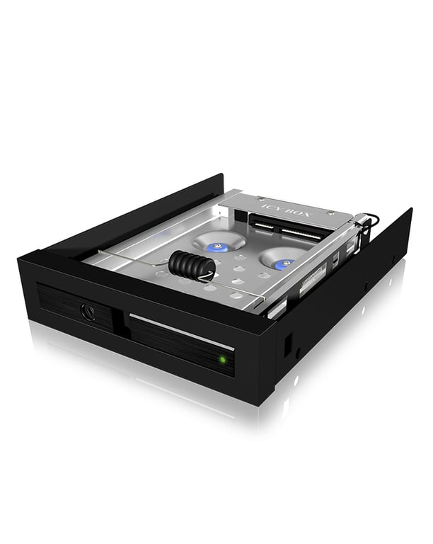 ICY BOX IB-2217ASTS 8,89 cm (3.5 ) Plateau de stockage de disques Noir - Neuf