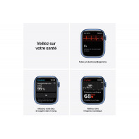 Watch Series 7 (GPS) Boîtier en Aluminium Bleu de 41 mm, Bracelet Sport Bleu Abysse