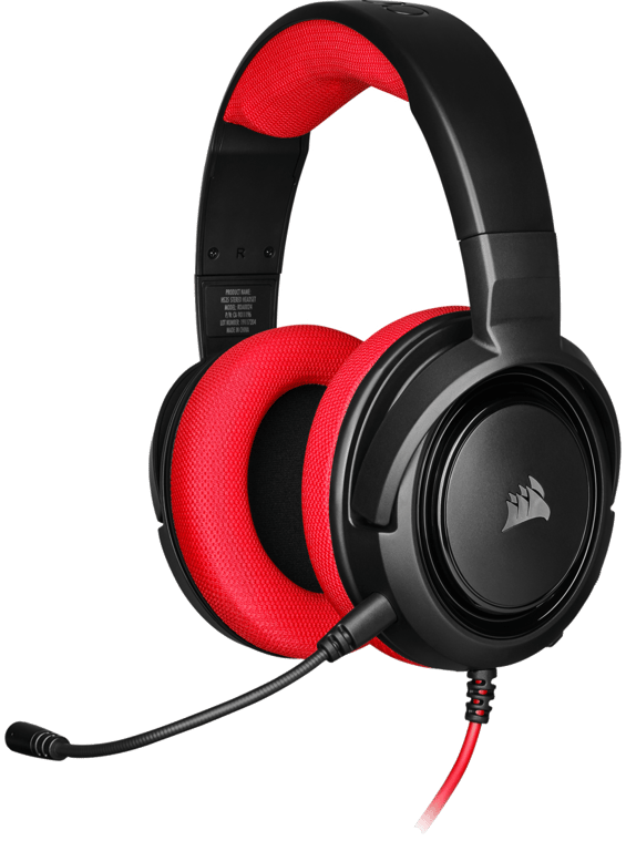 Casque gaming stéréo Corsair HS35- Rouge
