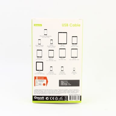 Cavo a molla diritto di carica e sincronizzazione 2,4A Lightning 3M Bianco