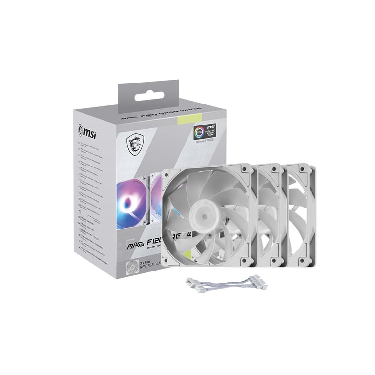 MSI MAG F120 ARGB x3 Boitier PC Ventilateur 12 cm 3 pièce Neuf - vue 3