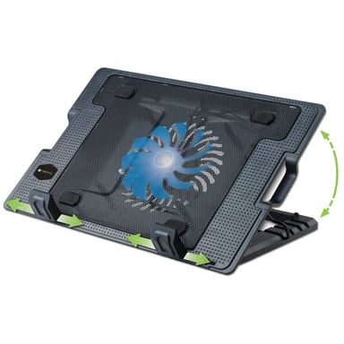 Techly ICOOL-CP12TY sistema de refrigeración para ordenadores portátiles 43,9 cm (17,3'') 1400 rpm Negro