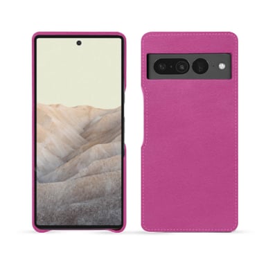 Coque cuir Google Pixel 7 Pro -  - Rose - Cuir lisse premium