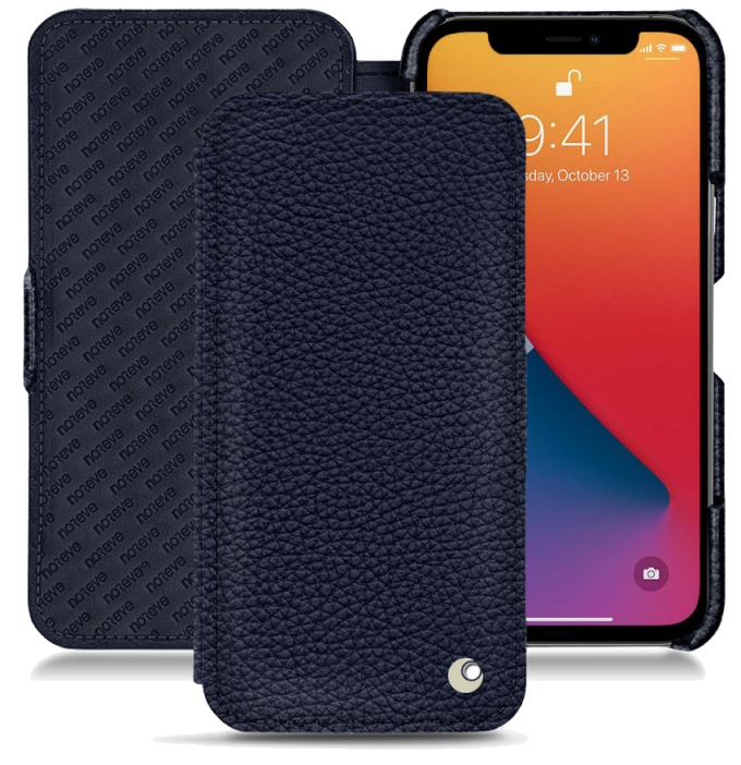 Housse cuir Apple iPhone 13 Pro Max - Rabat horizontalBleu