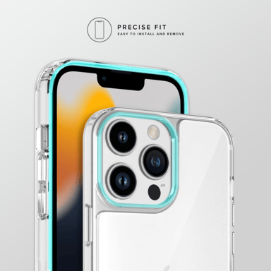 Coque antibactérienne antichoc hybride invisible pour Apple iPhone 13 Pro Max, Transparente