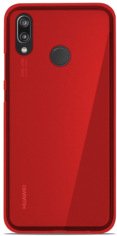 Coque pour Huawei P20 Lite Silicone Gel givré - Rouge Translucide