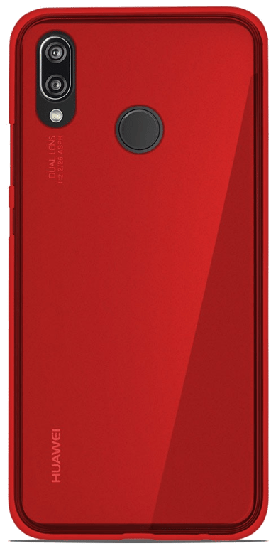 Coque silicone unie compatible Givré Rouge Huawei P20 Lite
