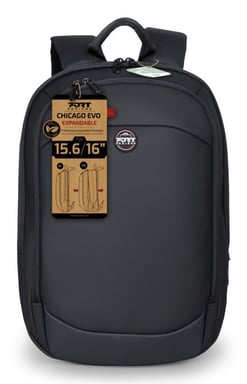 Port Designs Chicago Evo Expandable Eco 40,6 cm (16'') Mochila Negro