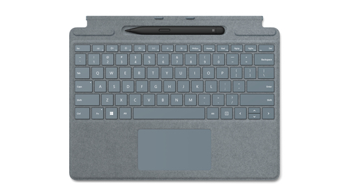 Microsoft Clavier Signature pour Surface Pro Clavier avec pavé tactile accéléromètre plateau de rangement et de chargement du Surface Slim Pen 2 AZERTY Français iceberg - vue 8