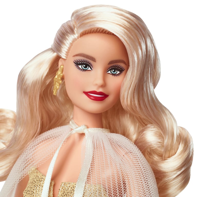 Poupée Barbie HJX04 – Robe Dorée Scintillante Pour Noël 2023 - vue 4